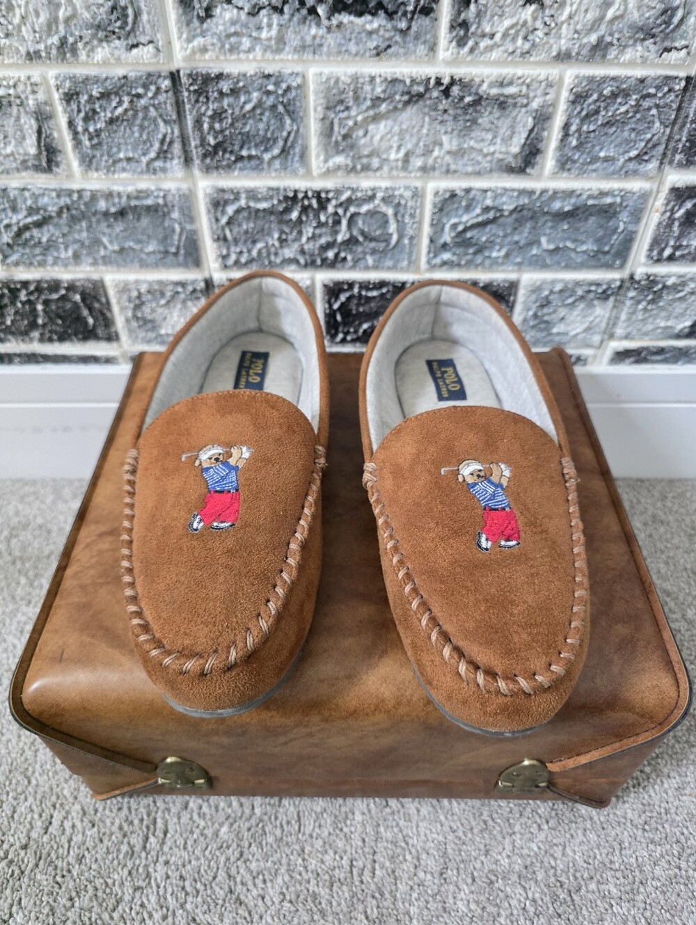 Polo Ralph Lauren Men's Brown Suede Loafers Size 11